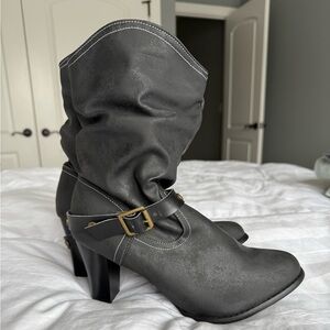 Stylish Black Heeled Boots